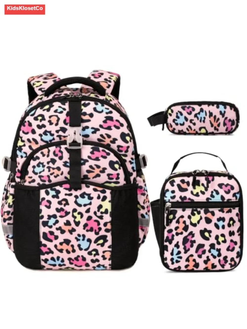 Kids Backpack Set with Lunch Box Pencil Case, 15in School Bookbag for Preschool